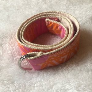 Lily pullitzer orange and pink belt